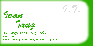 ivan taug business card